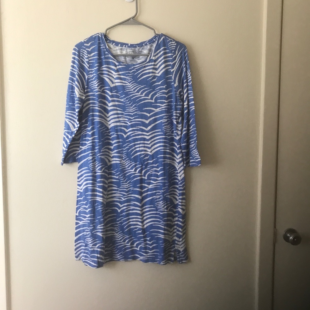 Vineyard Vines tee shirt dress in blue